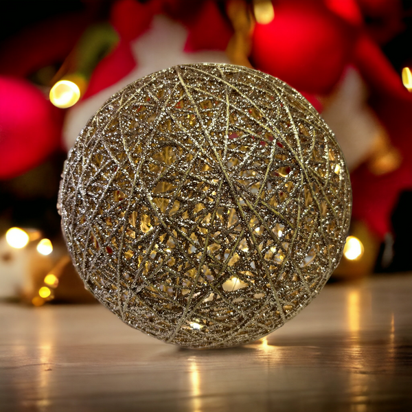 Light-up Wire Wrapped Glitter Ball