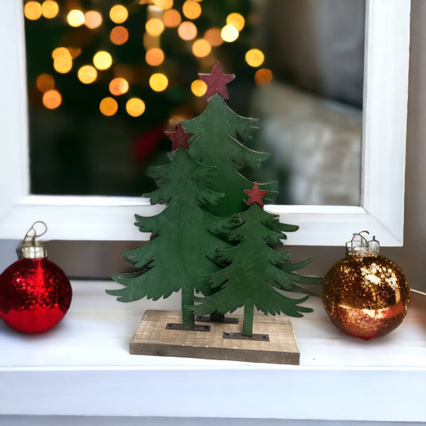 Evergreen Christmas Tree Scene