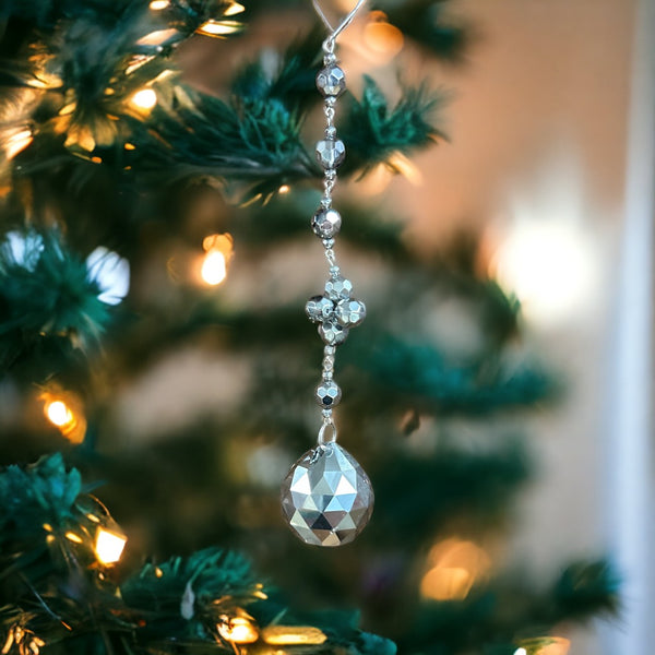 8" Drop Crystal Ornament