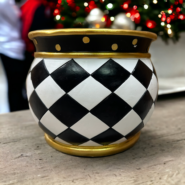 Resin Diamond Checkered Bowl