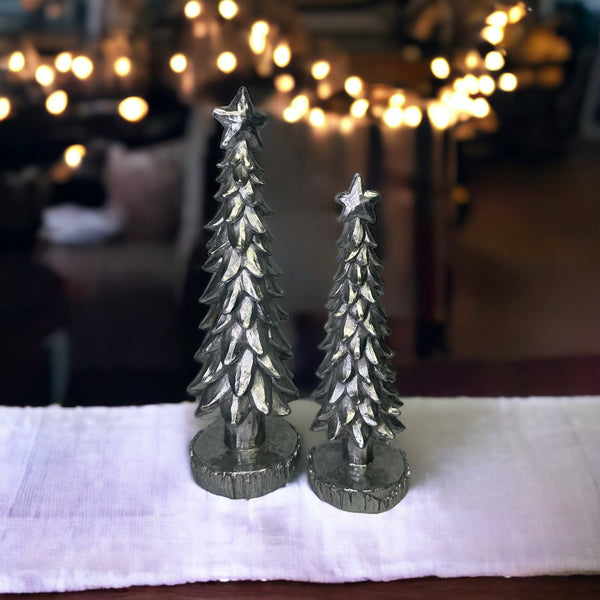 Pewter Christmas Tabletop Tree