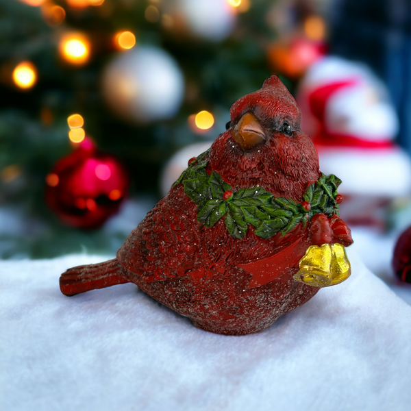 Cardinal With Wreath Around Neck