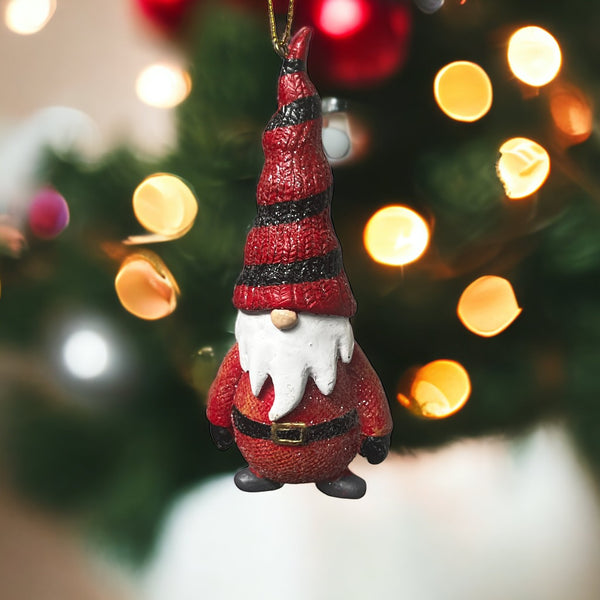 Gnome Santa Ornament