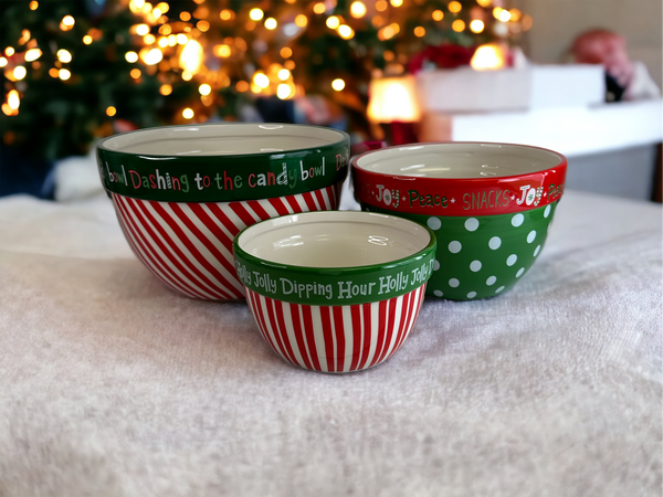 Christmas Nesting Bowl 3 Pcs Set