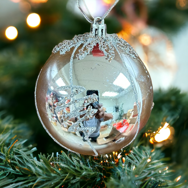 3" Drizzle Glitter Ornament