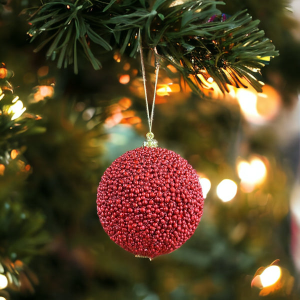 4" Pebble Textured Ornament