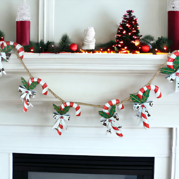 Vintage Metal Candy Cane Garland