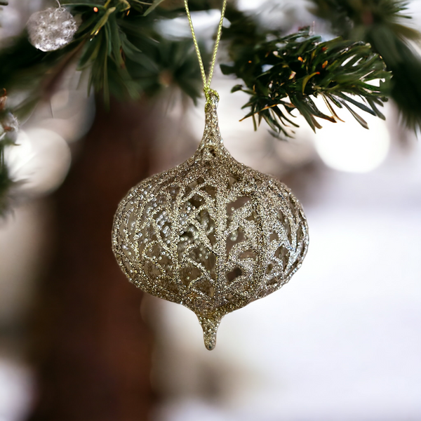 Glitter Onion Ornament