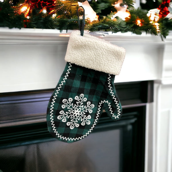 Snowflake Mitten Shaped Stocking